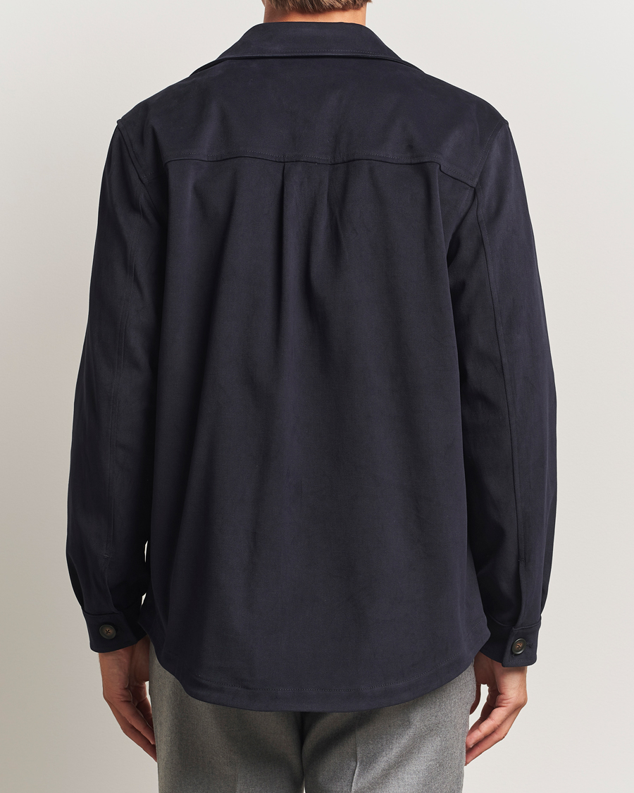 Mies | Kauluspaidat | BOSS BLACK | Carper Cotton Overshirt Dark Blue