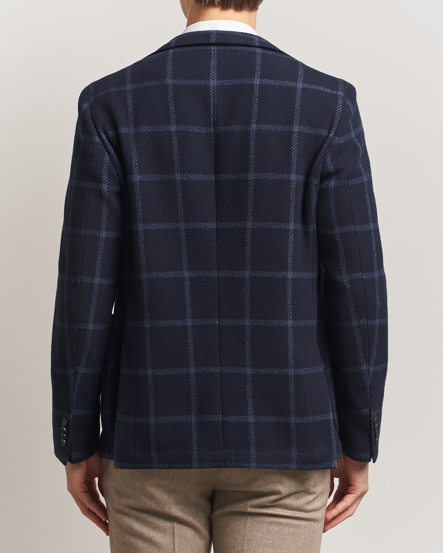 Mies | Pikkutakit | BOSS BLACK | Hanry Wool Checked Blazer Dark Blue