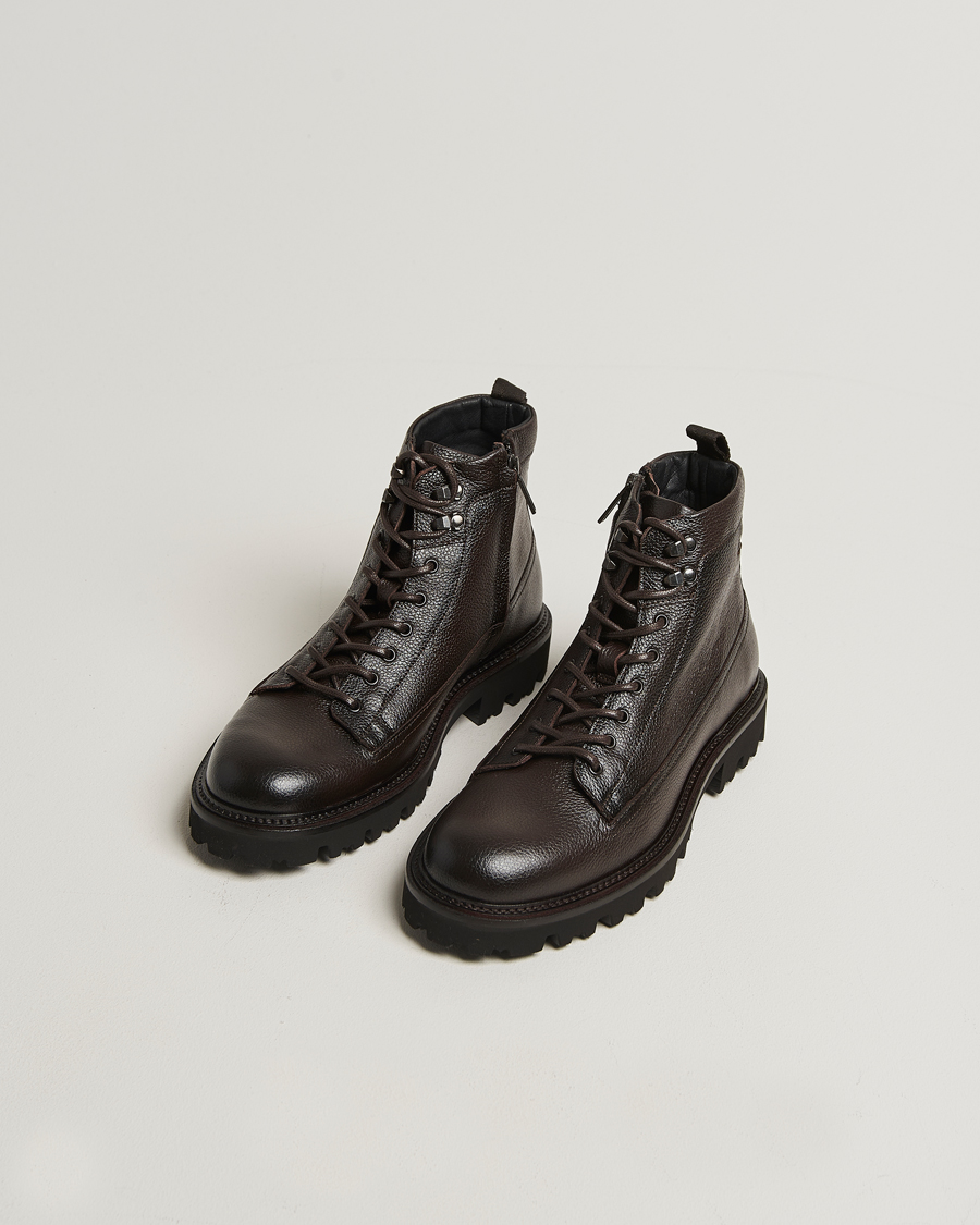 Mies | Nilkkurit | BOSS BLACK | Julyo Leather Boot Dark Brown