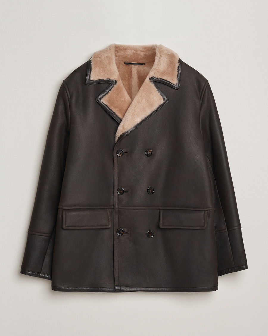 Miehet |  | BOSS CAMEL | Mabano Leather Peacoat Brown