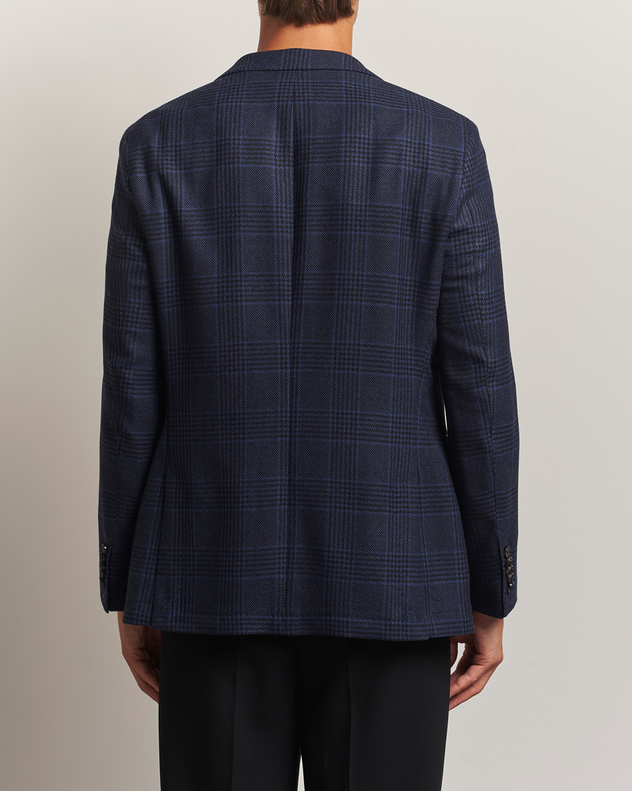 Mies | Pikkutakit | BOSS CAMEL | Jeff Wool Checked Blazer Dark Blue