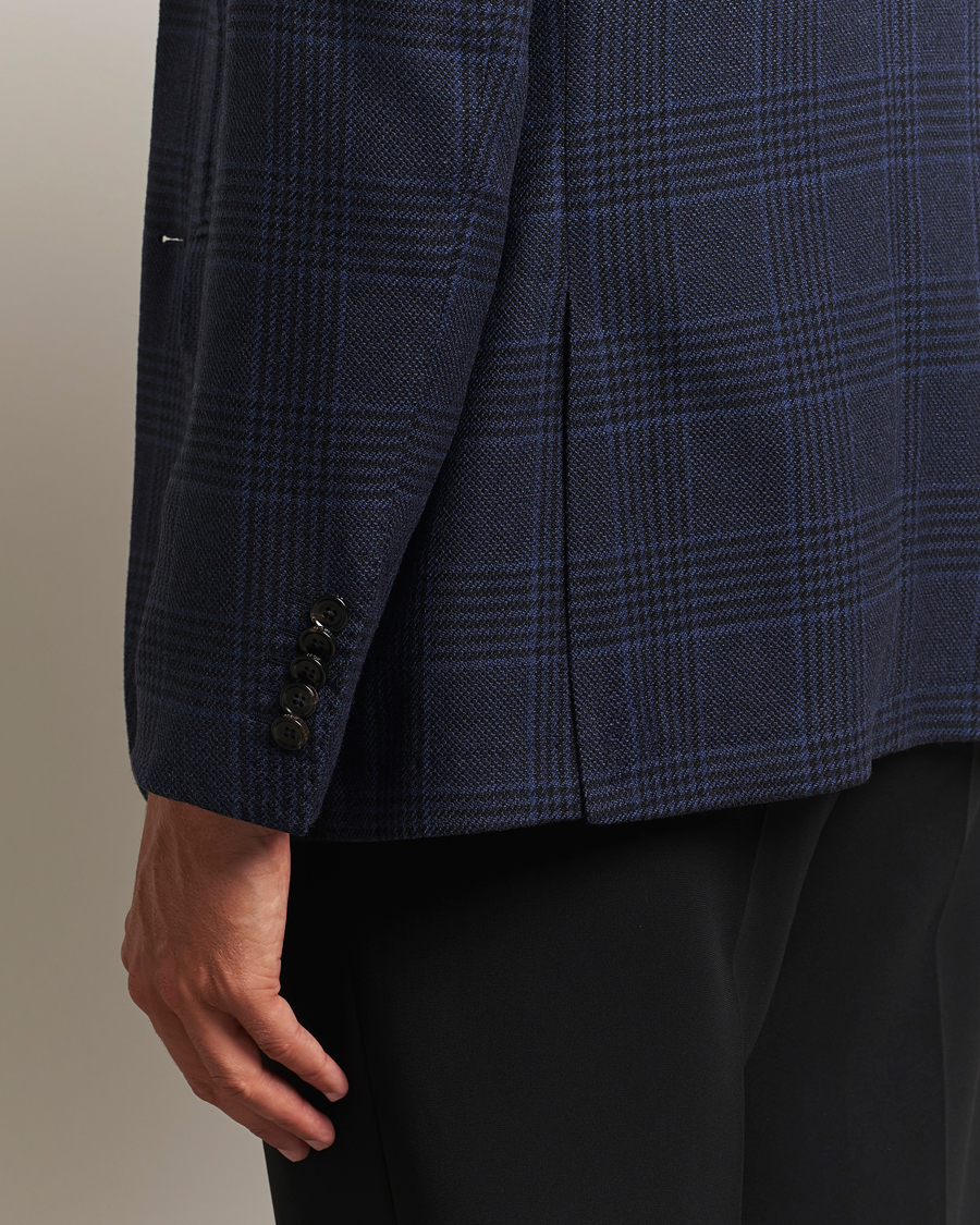 Mies | Pikkutakit | BOSS CAMEL | Jeff Wool Checked Blazer Dark Blue