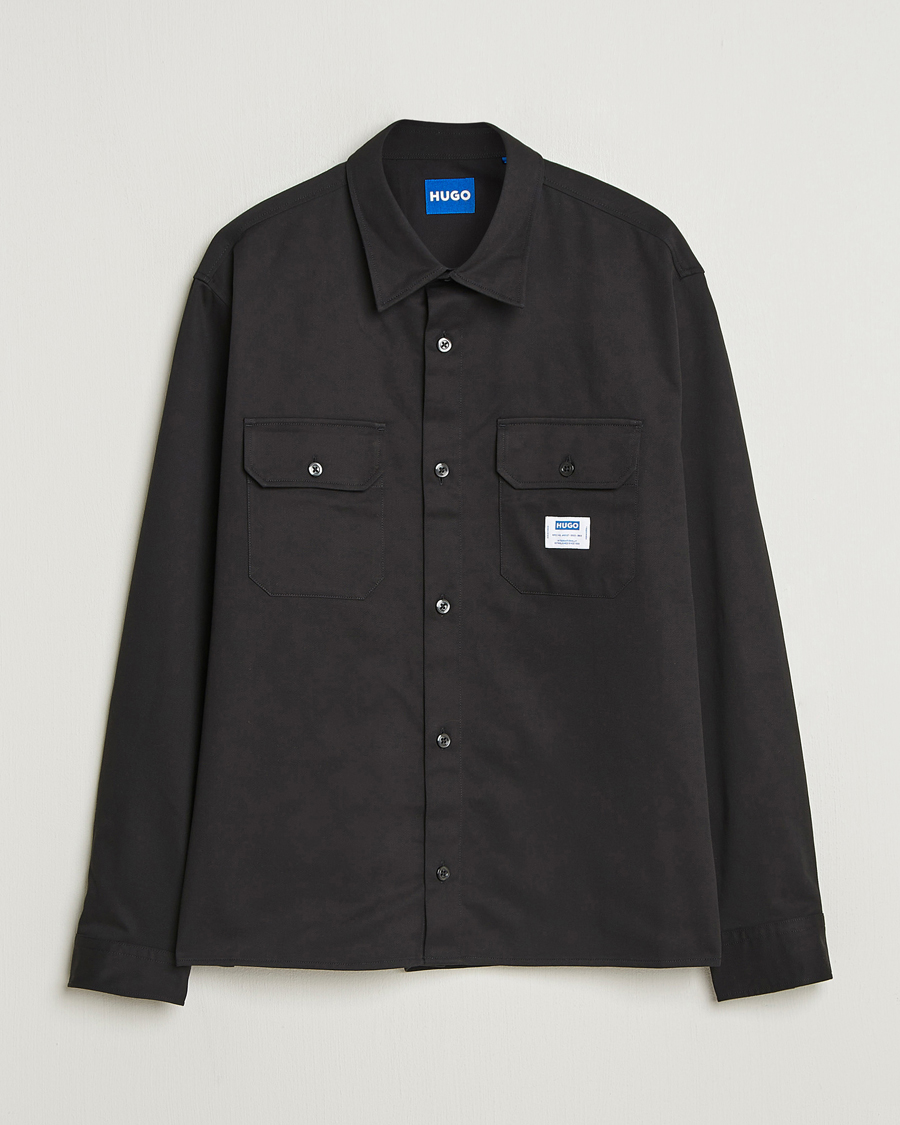 Mies | Kauluspaidat | HUGO | Ekynone Cotton Shirt Black