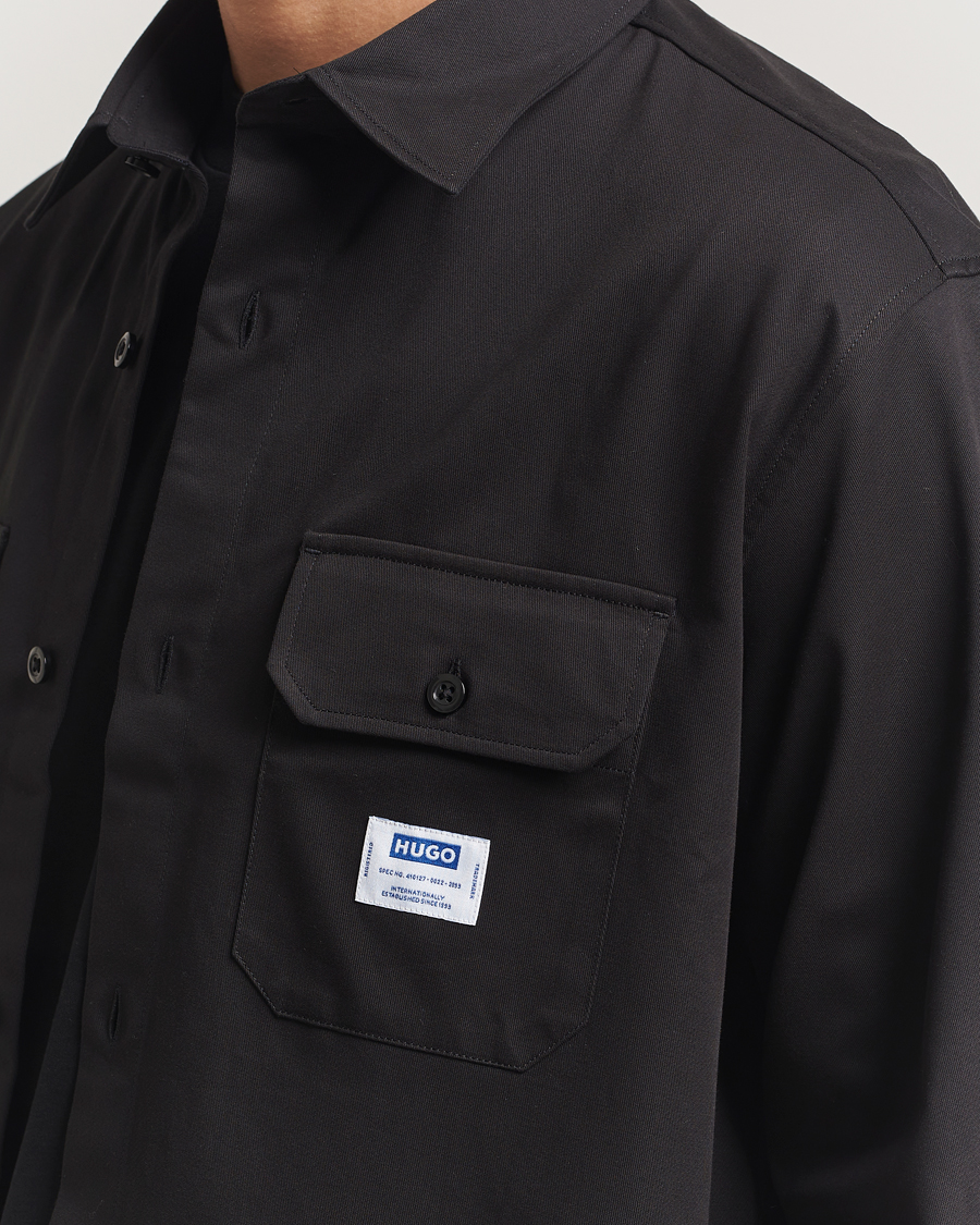 Mies | Kauluspaidat | HUGO | Ekynone Cotton Shirt Black