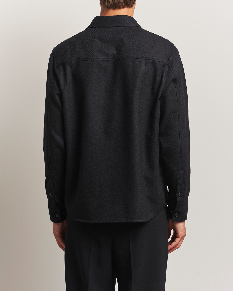 Mies | Kauluspaidat | J.Lindeberg | Flat Wool Overshirt Black