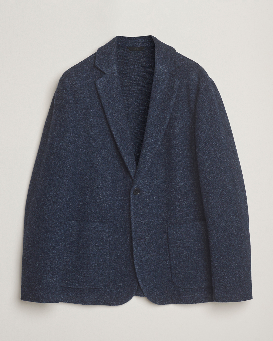 Mies | Pikkutakit | J.Lindeberg | Calvon Wool Knitted Blazer Vintage Indigo