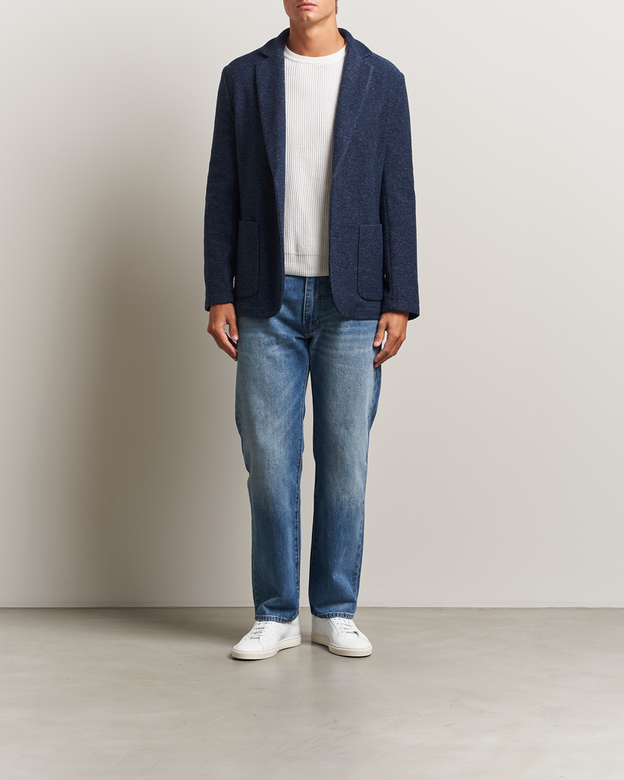Mies | Pikkutakit | J.Lindeberg | Calvon Wool Knitted Blazer Vintage Indigo