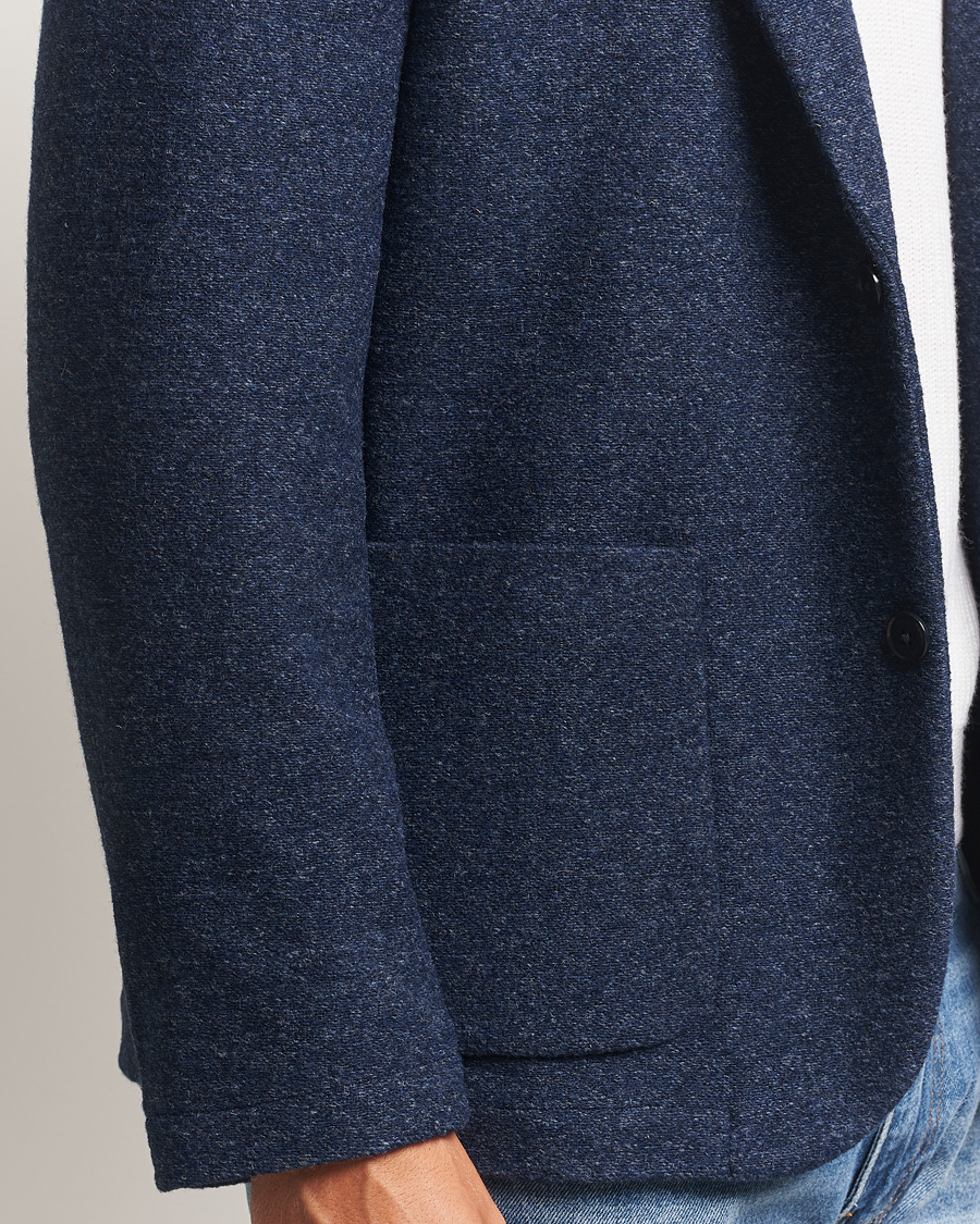 Mies | Pikkutakit | J.Lindeberg | Calvon Wool Knitted Blazer Vintage Indigo