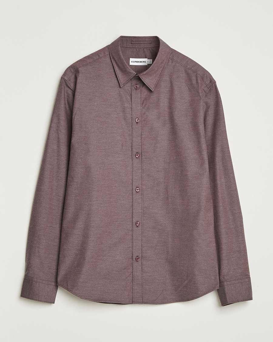 Mies | Kauluspaidat | J.Lindeberg | Slim Fit Light Flannel Shirt Huckleberry