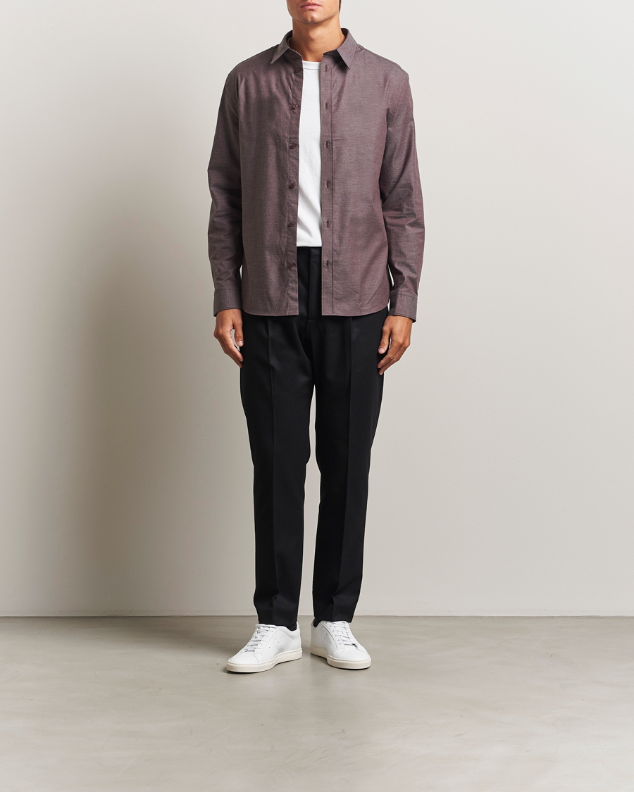Mies | Kauluspaidat | J.Lindeberg | Slim Fit Light Flannel Shirt Huckleberry