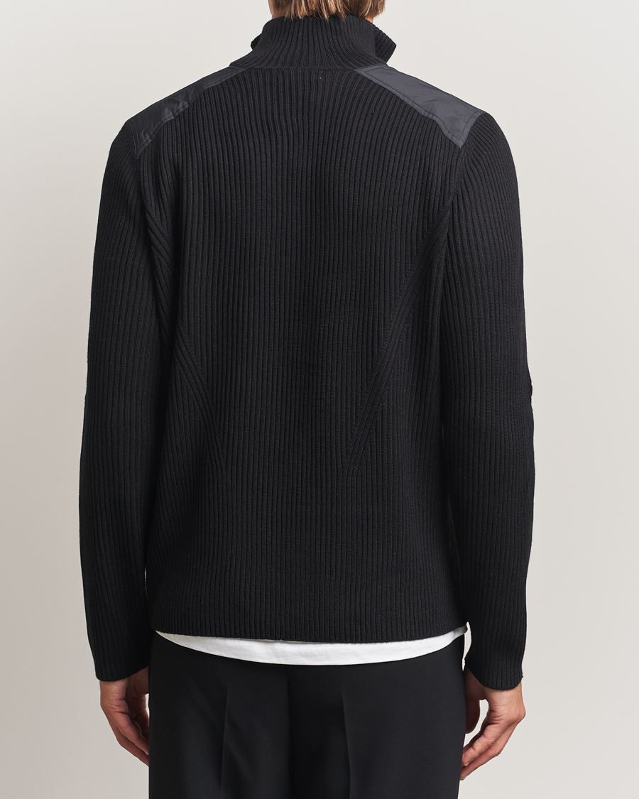 Mies | Puserot | J.Lindeberg | Martin Knitted Hybrid Half Zip Black