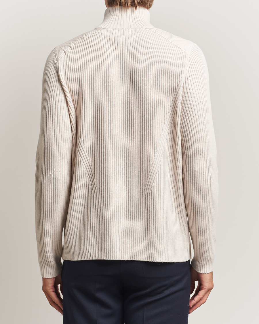 Mies | Puserot | J.Lindeberg | Martin Knitted Hybrid Half Zip Moonbeam