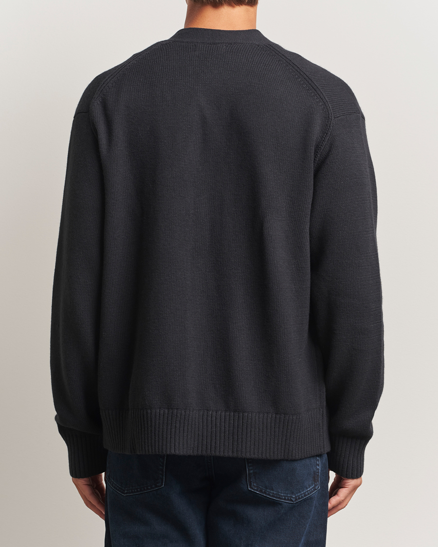 Mies | Puserot | J.Lindeberg | Eddy Wool/Cotton Knitted Cardigan Black