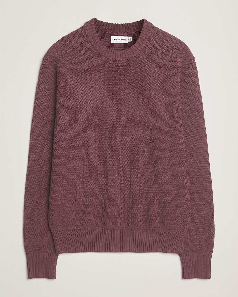 Mies | Puserot | J.Lindeberg | Oliver Structured Sweater Huckleberry