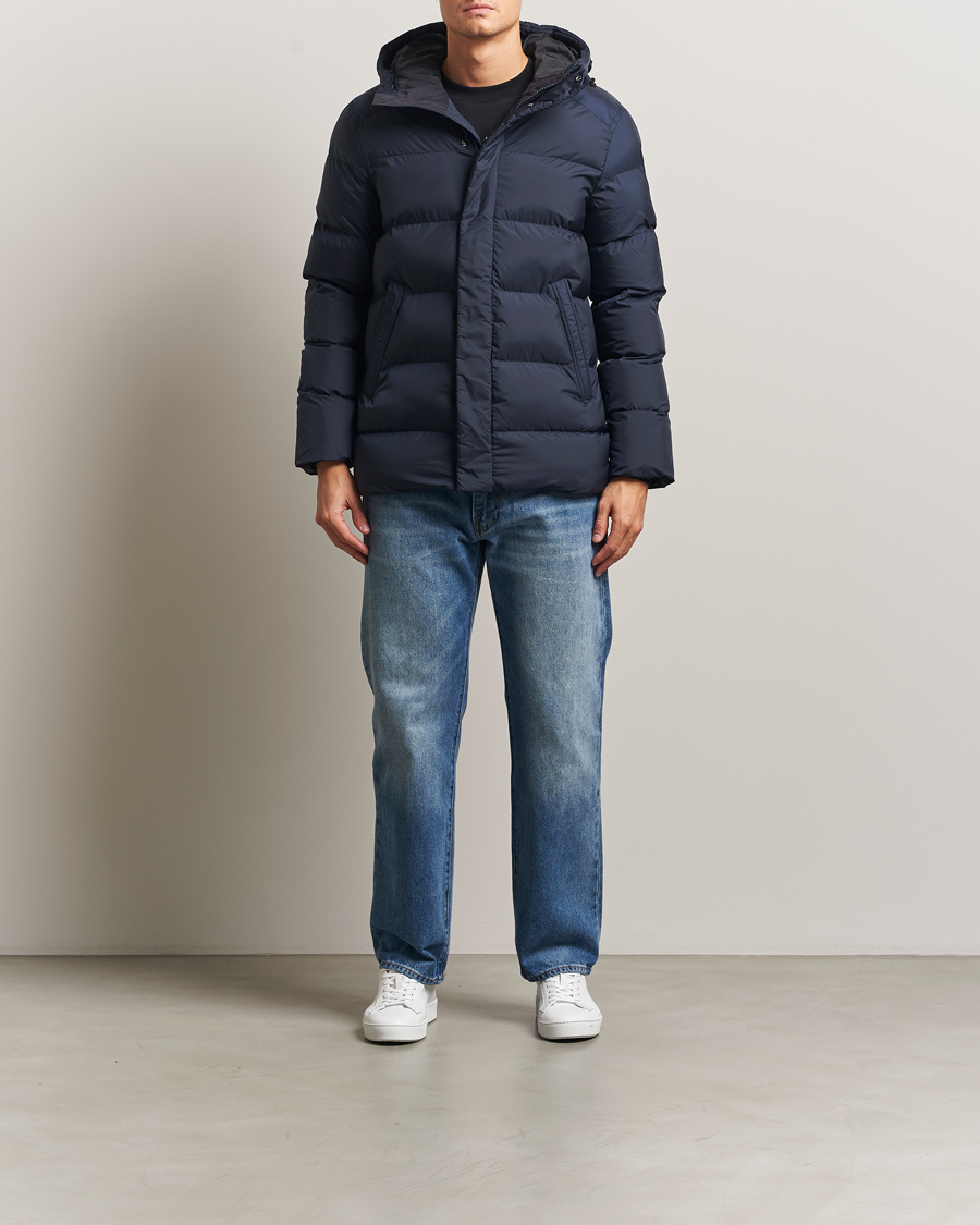 Mies | Takit | J.Lindeberg | Padded Hooded Jacket Navy