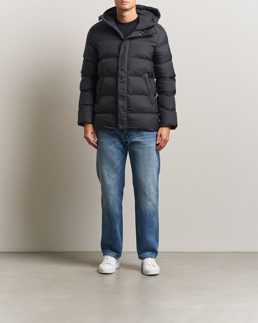 Mies | Takit | J.Lindeberg | Padded Hooded Jacket Black
