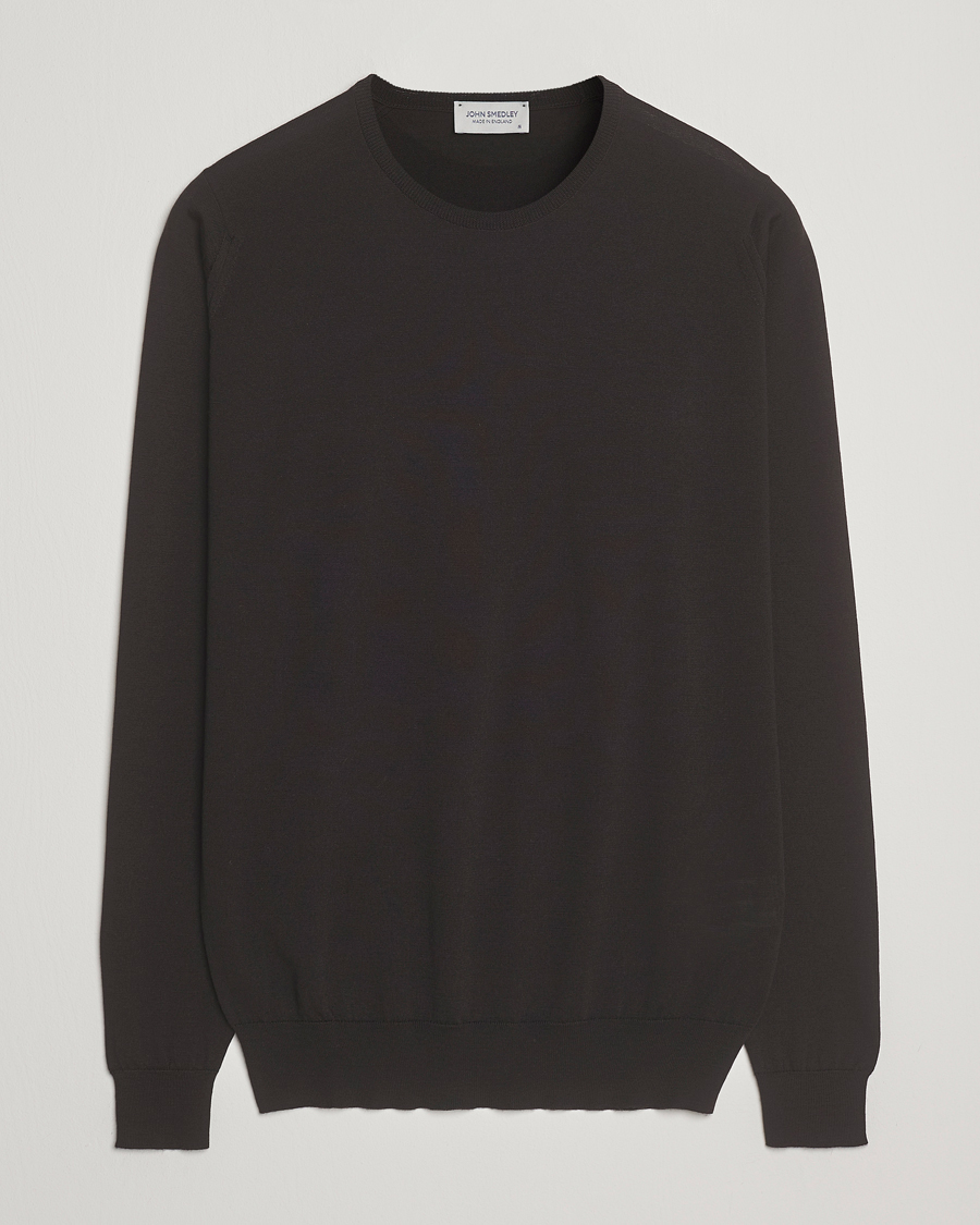 Mies | Puserot | John Smedley | Lundy Extra Fine Merino Crew Neck Faulkner Brown