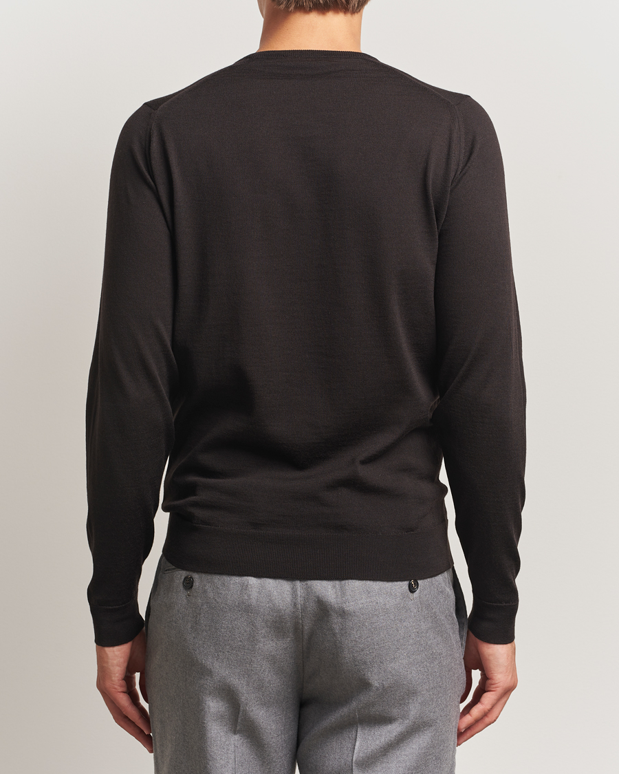 Mies | Puserot | John Smedley | Lundy Extra Fine Merino Crew Neck Faulkner Brown