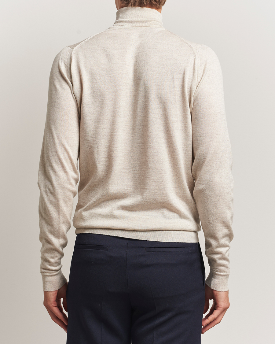 Mies | Puserot | John Smedley | Cherwell Extra Fine Merino Rollneck Grey Fleece