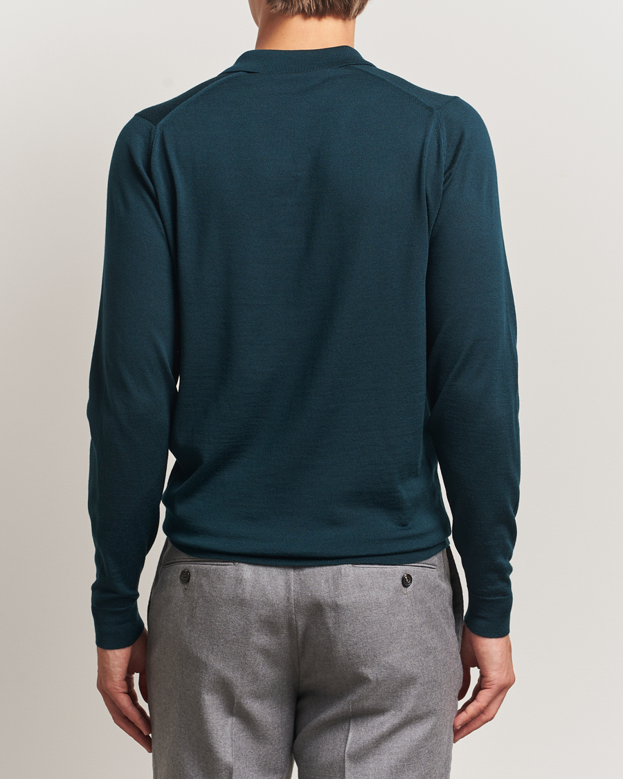 Mies | Puserot | John Smedley | Belper Extra Fine Merino Polo Pullover Richardson Green