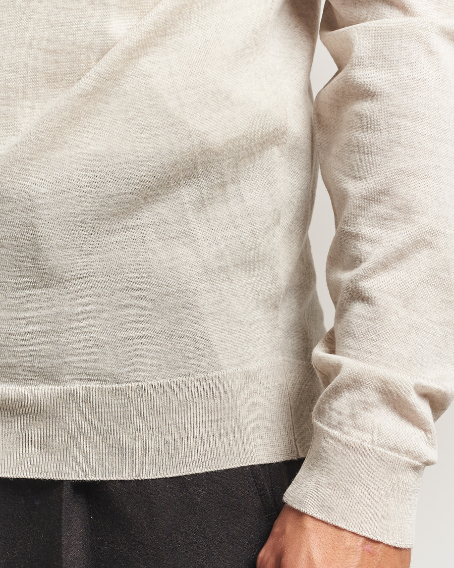 Mies | Puserot | John Smedley | Petworth Extra Fine Merino Cardigan Grey Fleece