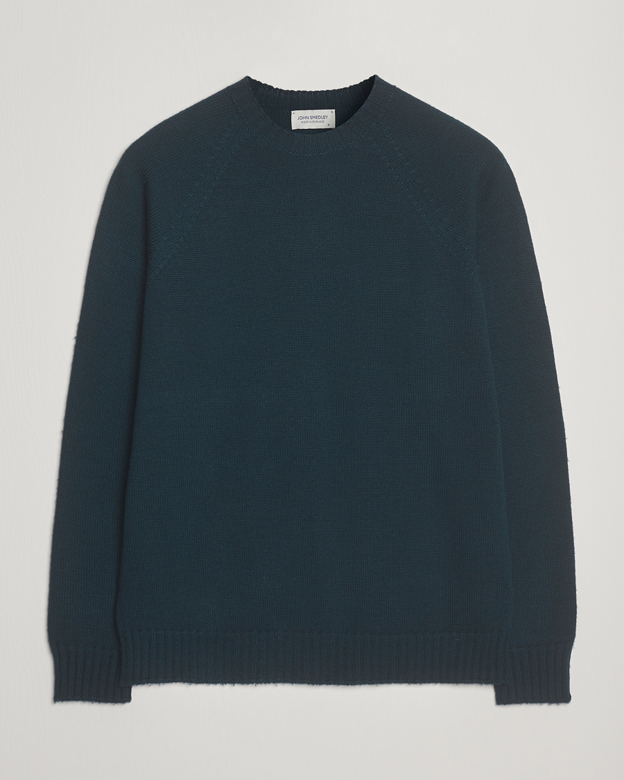 Mies | Puserot | John Smedley | Denver Extra Fine Merino Crew Neck Richardson Green