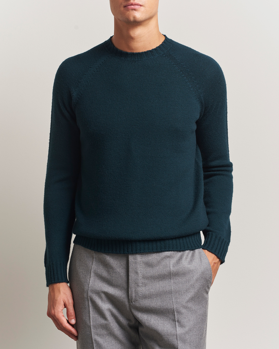 Mies | Puserot | John Smedley | Denver Extra Fine Merino Crew Neck Richardson Green
