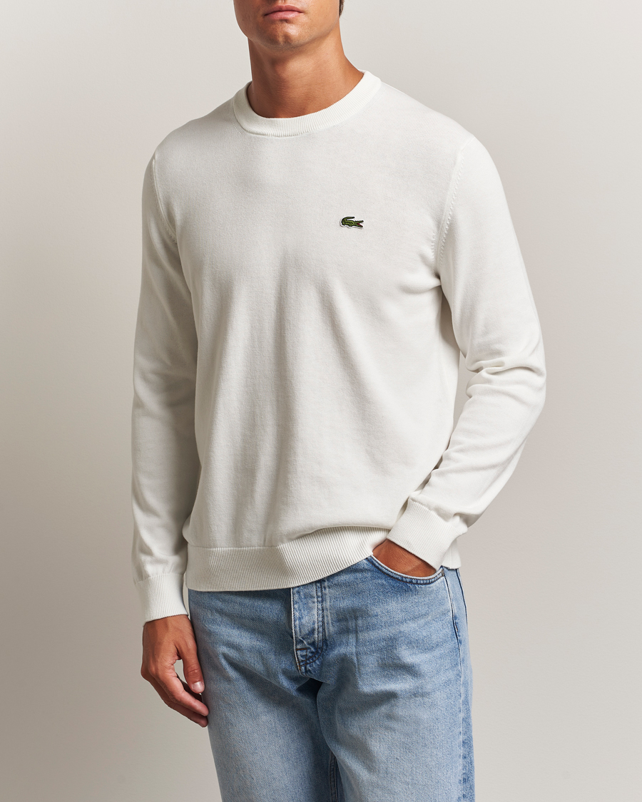 Mies | Puserot | Lacoste | Cotton Knitted Sweater Flour