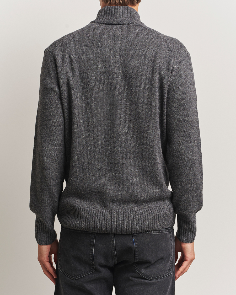 Mies | Puserot | Lacoste | Carded Wool Half Zip Pitch Chine