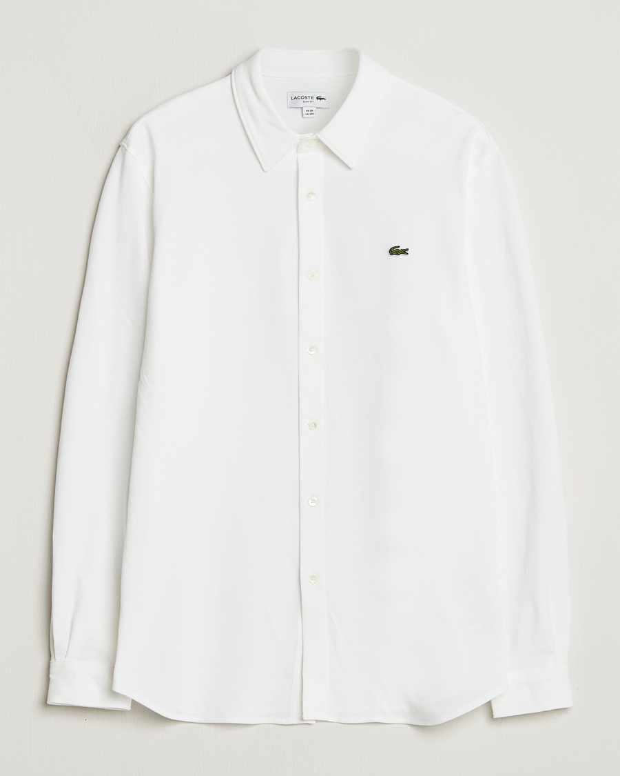 Mies | Kauluspaidat | Lacoste | Slim Fit Cotton Piqué Shirt White