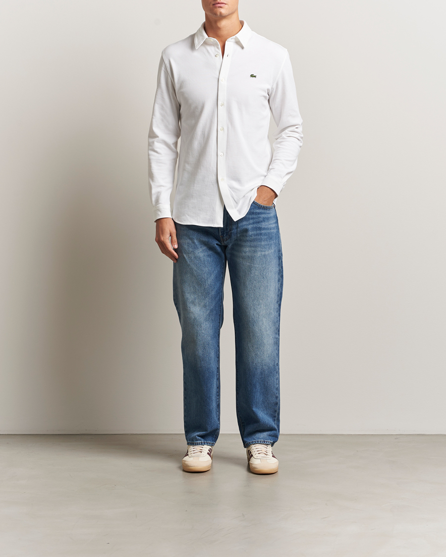 Mies | Kauluspaidat | Lacoste | Slim Fit Cotton Piqué Shirt White