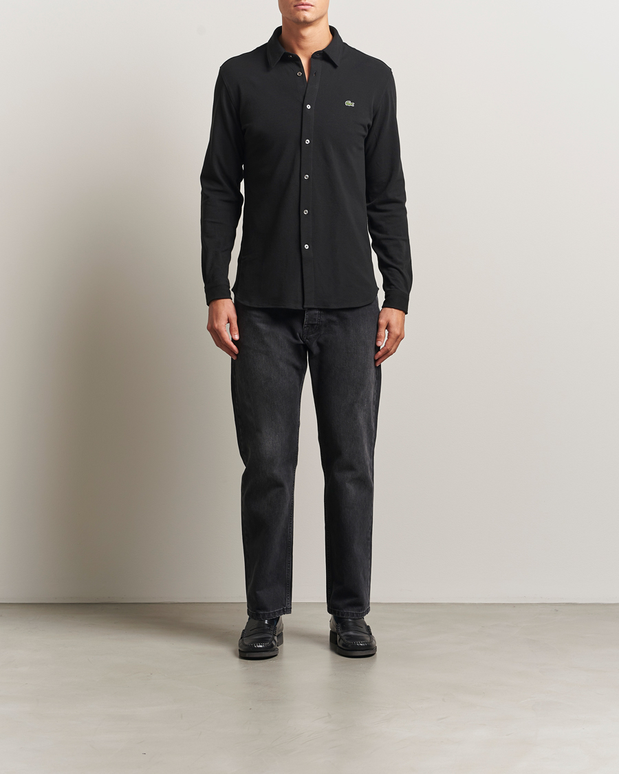 Mies | Kauluspaidat | Lacoste | Slim Fit Cotton Piqué Shirt Black