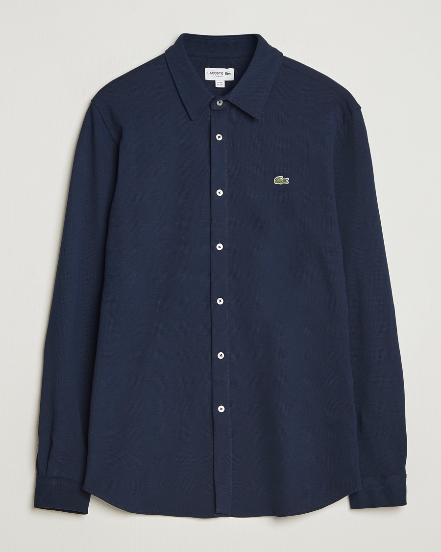 Mies | Kauluspaidat | Lacoste | Slim Fit Cotton Piqué Shirt Navy