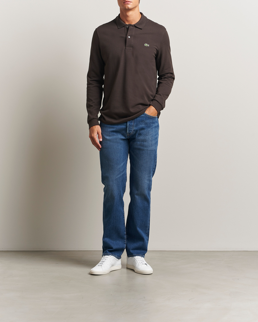 Mies | Puserot | Lacoste | Original Long Sleeve Polo Piké Porto Brown