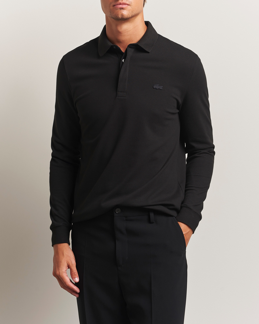 Mies | Pikeet | Lacoste | Paris Long Sleeve Polo Piké Black