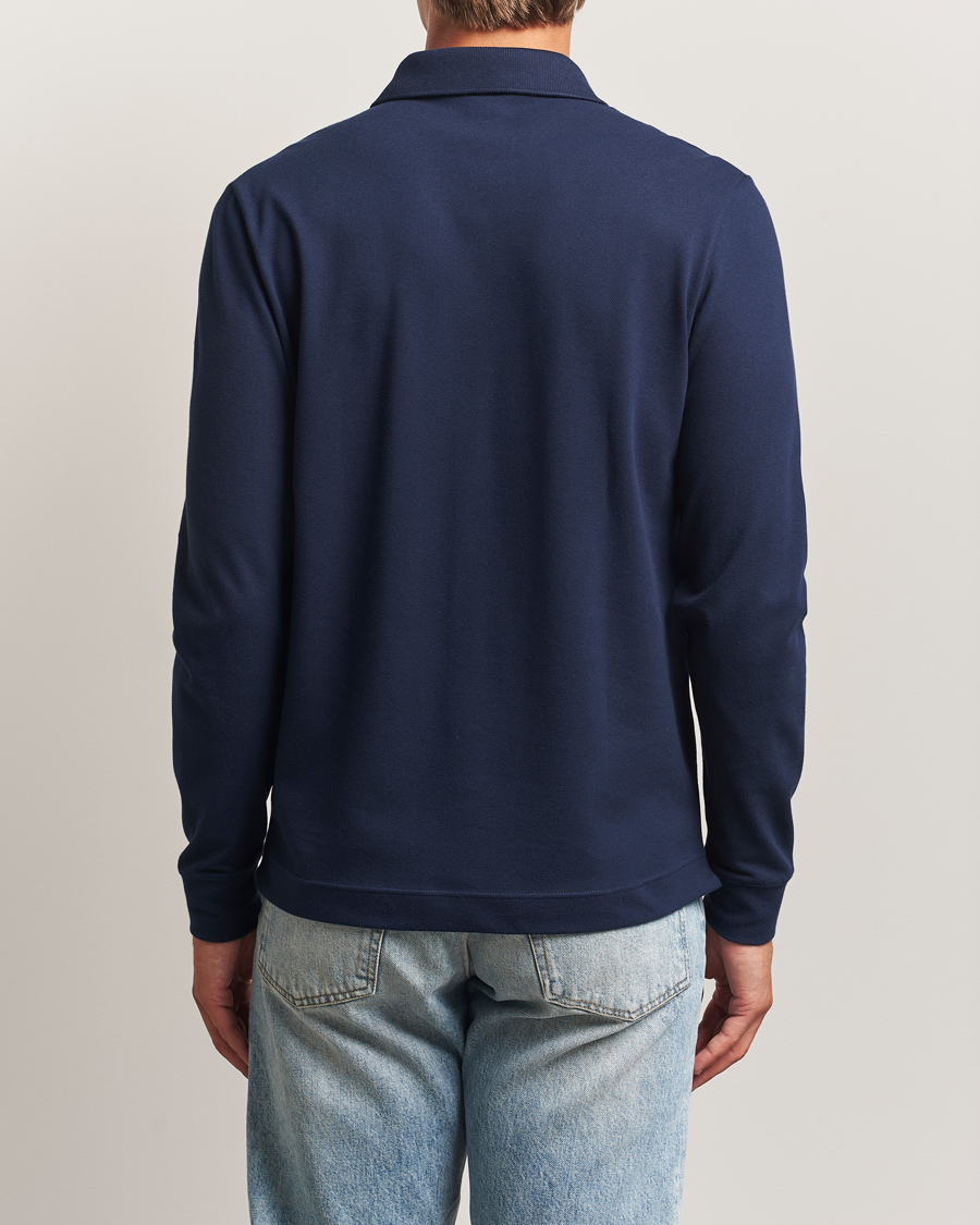 Mies | Pikeet | Lacoste | Paris Long Sleeve Polo Piké Navy Blue