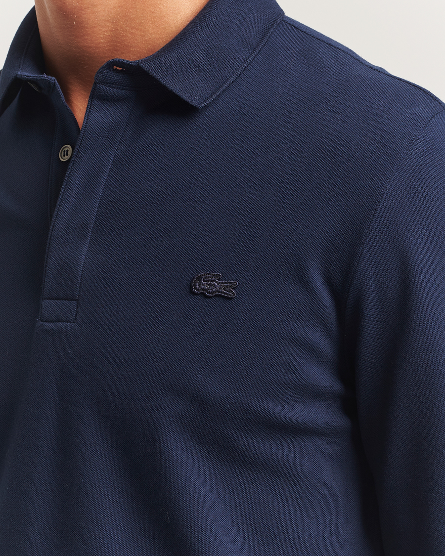 Mies | Pikeet | Lacoste | Paris Long Sleeve Polo Piké Navy Blue
