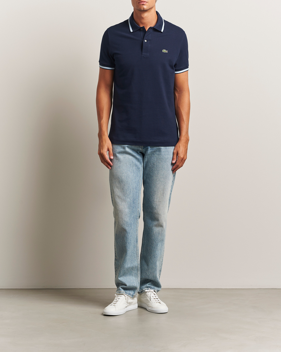 Mies | Pikeet | Lacoste | Original Tipped Polo Piké Navy Blue