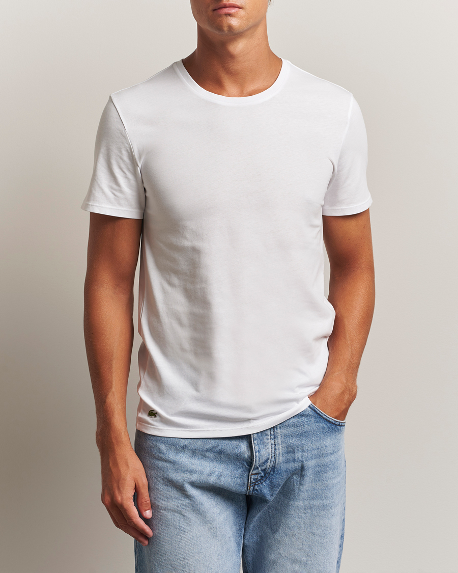 Mies | T-paidat | Lacoste | 3-Pack Crew Neck T-Shirt White