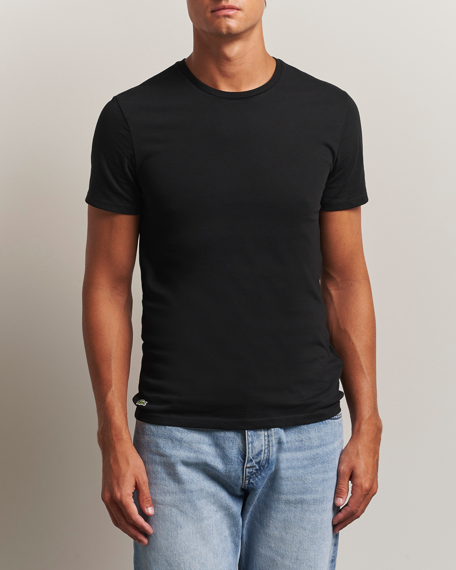 Mies | T-paidat | Lacoste | 3-Pack Crew Neck T-Shirt Black