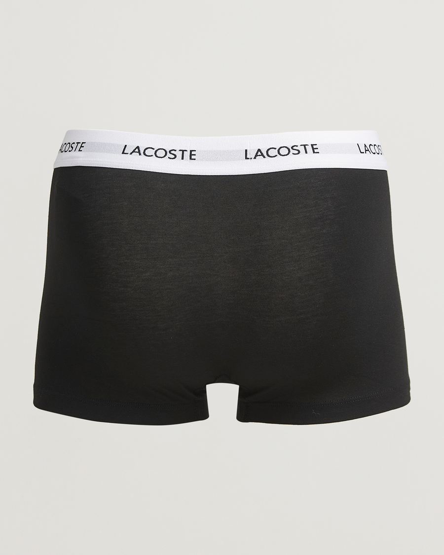 Mies | Alusvaatteet | Lacoste | 3-Pack Stretch Cotton Trunks Black