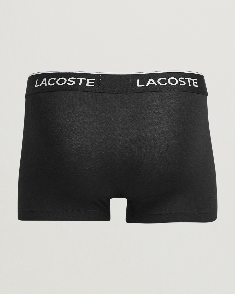 Mies | Alusvaatteet | Lacoste | 3-Pack Stretch Cotton Trunks Black