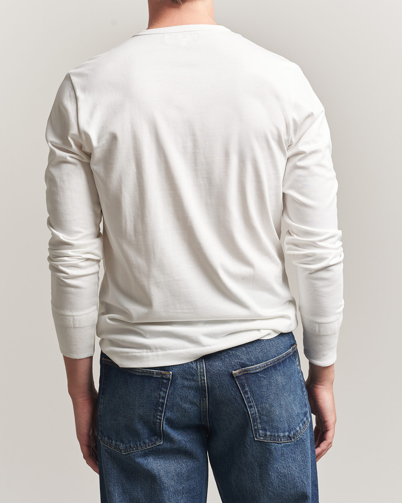 Mies | T-paidat | Merz b. Schwanen | Classic Fit Sturdy Organic Cotton Henley White