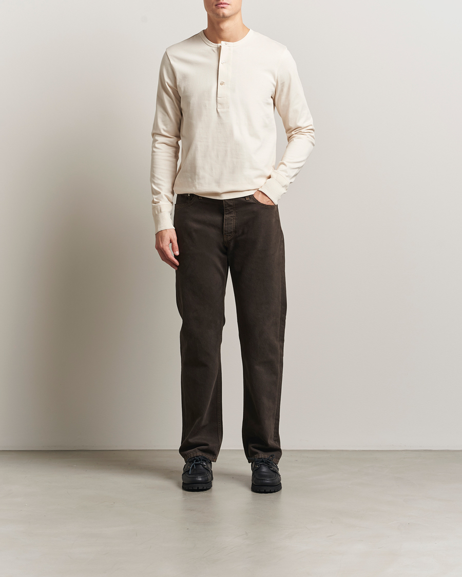 Mies |  | Merz b. Schwanen | Classic Fit Sturdy Organic Cotton Henley Nature