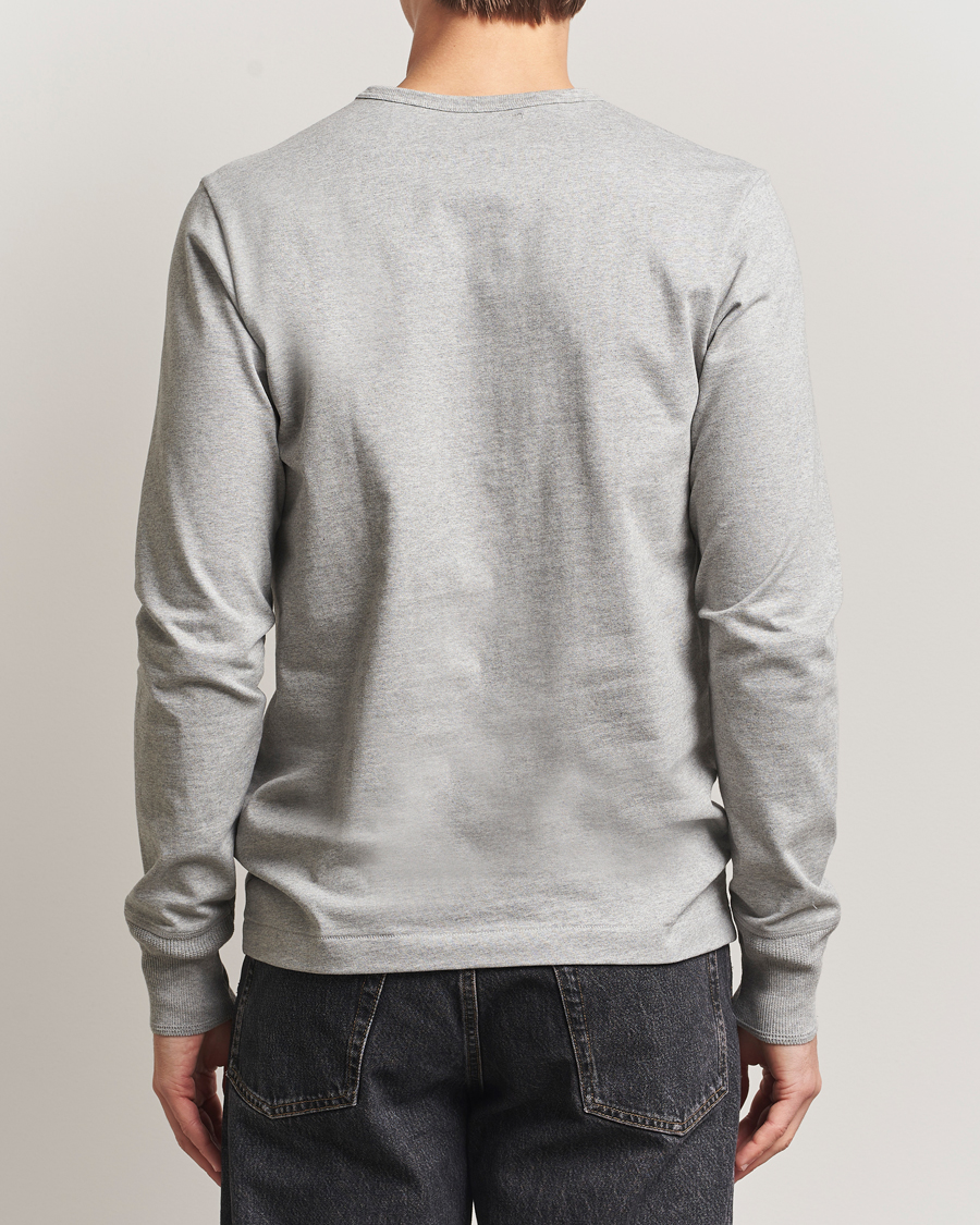 Mies | Puserot | Merz b. Schwanen | Classic Fit Sturdy Organic Cotton Henley Grey Melange