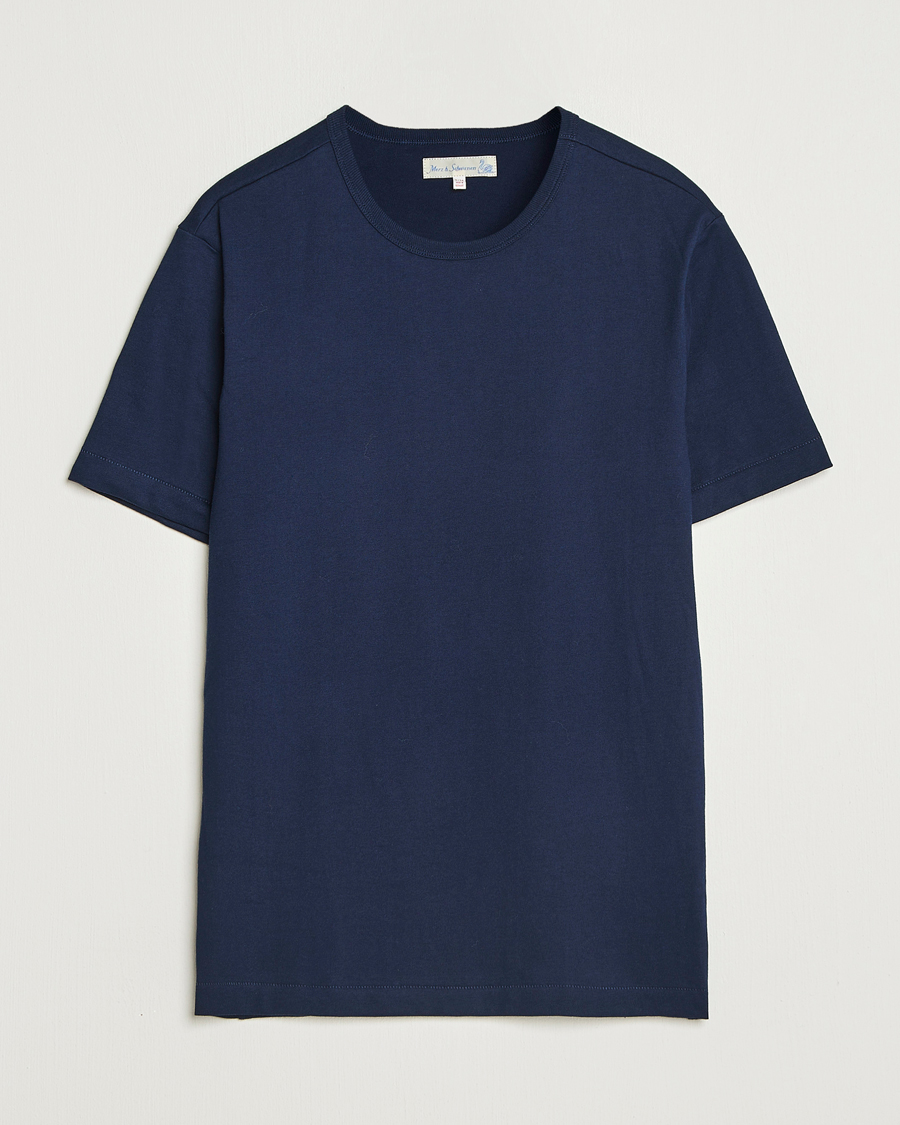 Mies | T-paidat | Merz b. Schwanen | Classic Fit Sturdy T-Shirt Ink Blue