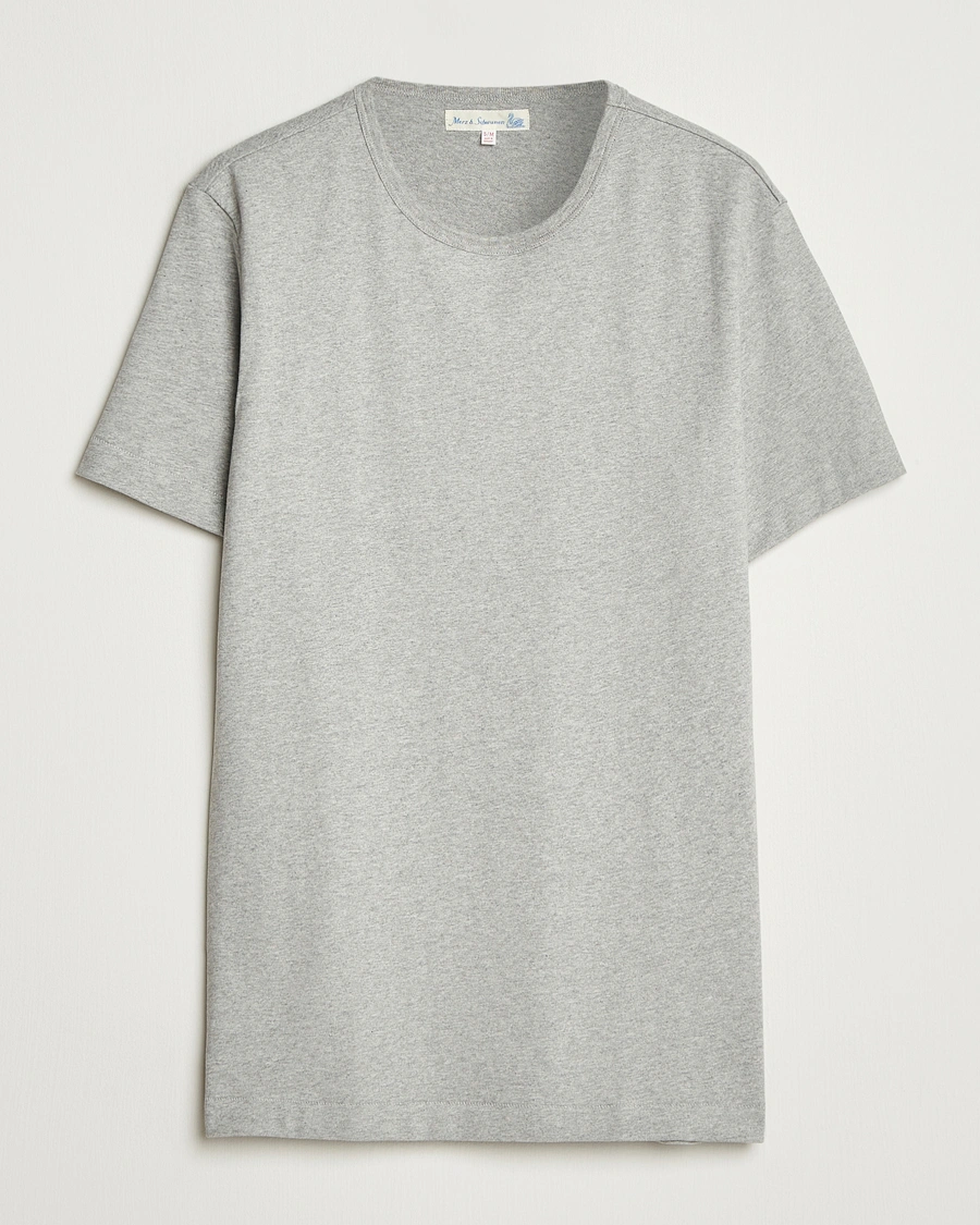Mies | T-paidat | Merz b. Schwanen | Classic Fit Sturdy T-Shirt Grey Melange