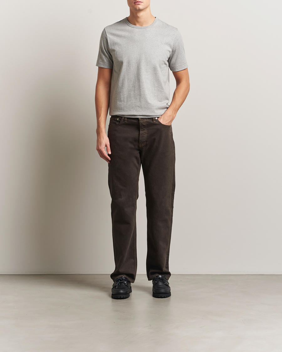 Mies | T-paidat | Merz b. Schwanen | Classic Fit Sturdy T-Shirt Grey Melange