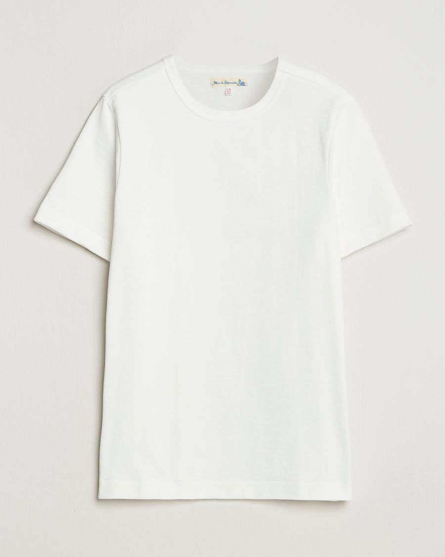 Mies | T-paidat | Merz b. Schwanen | Relaxed Fit Loopwheeled Heavy T-Shirt White