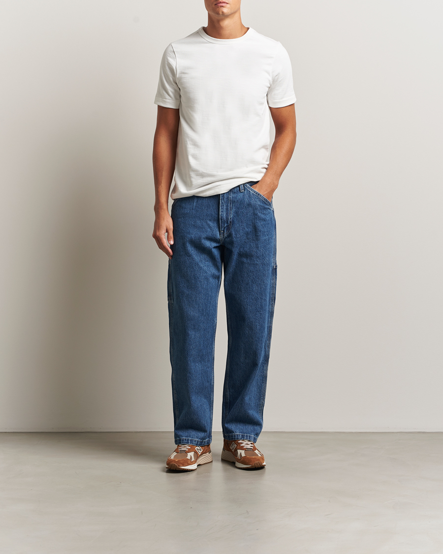 Mies | T-paidat | Merz b. Schwanen | Relaxed Fit Loopwheeled Heavy T-Shirt White